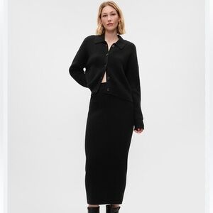 GAP ribbed  Black Maxi Skirt